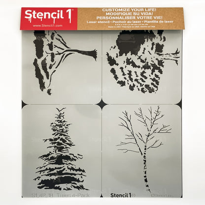 Tree Stencil 4-Pack