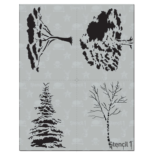 Tree Stencil 4-Pack