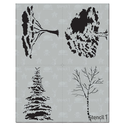 Tree Stencil 4-Pack