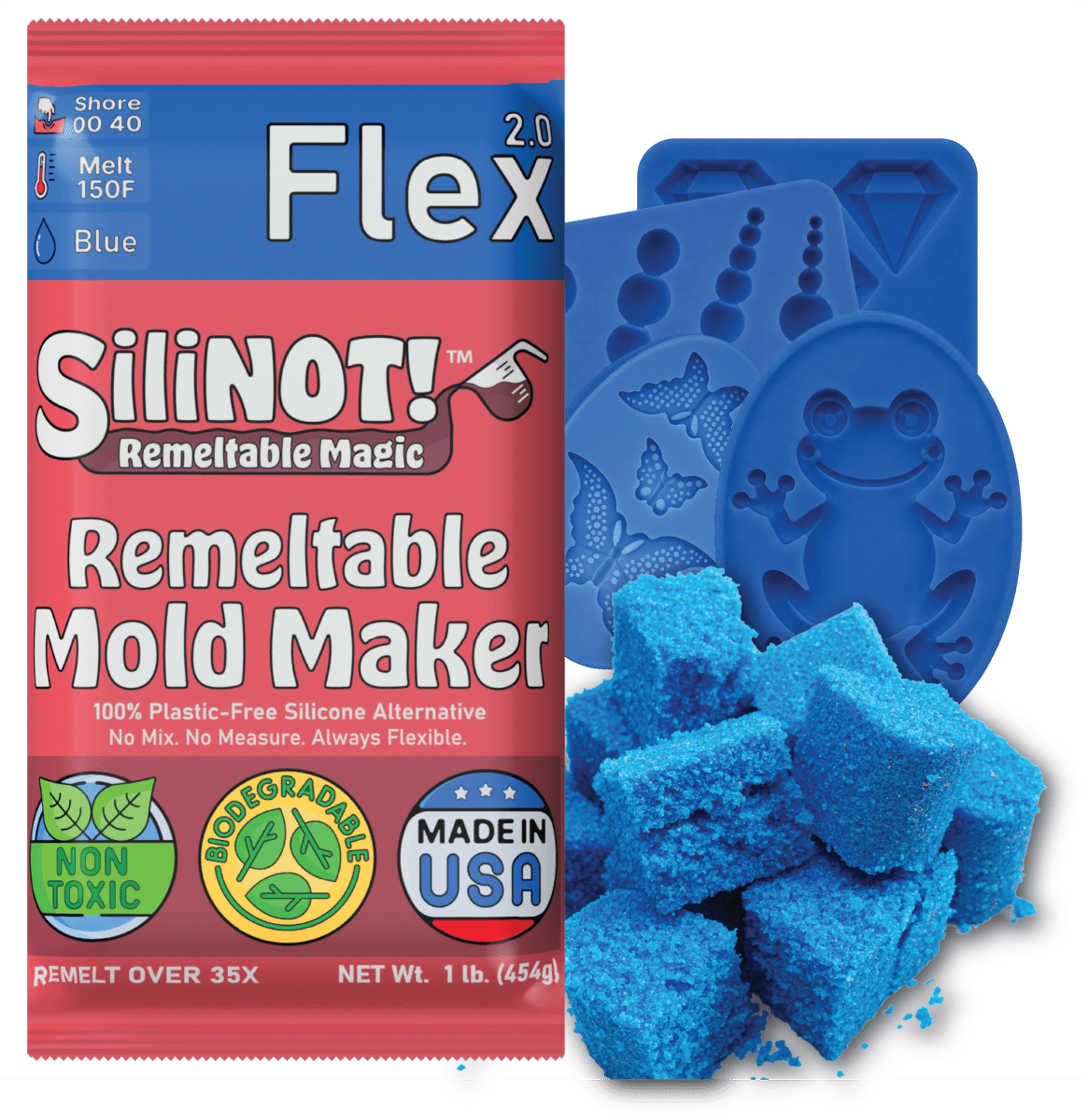 SiliNOT! Flex 2.0 | Remeltable Silicone Free Mold Maker