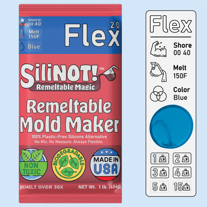 SiliNOT! Flex 2.0 | Remeltable Silicone Free Mold Maker