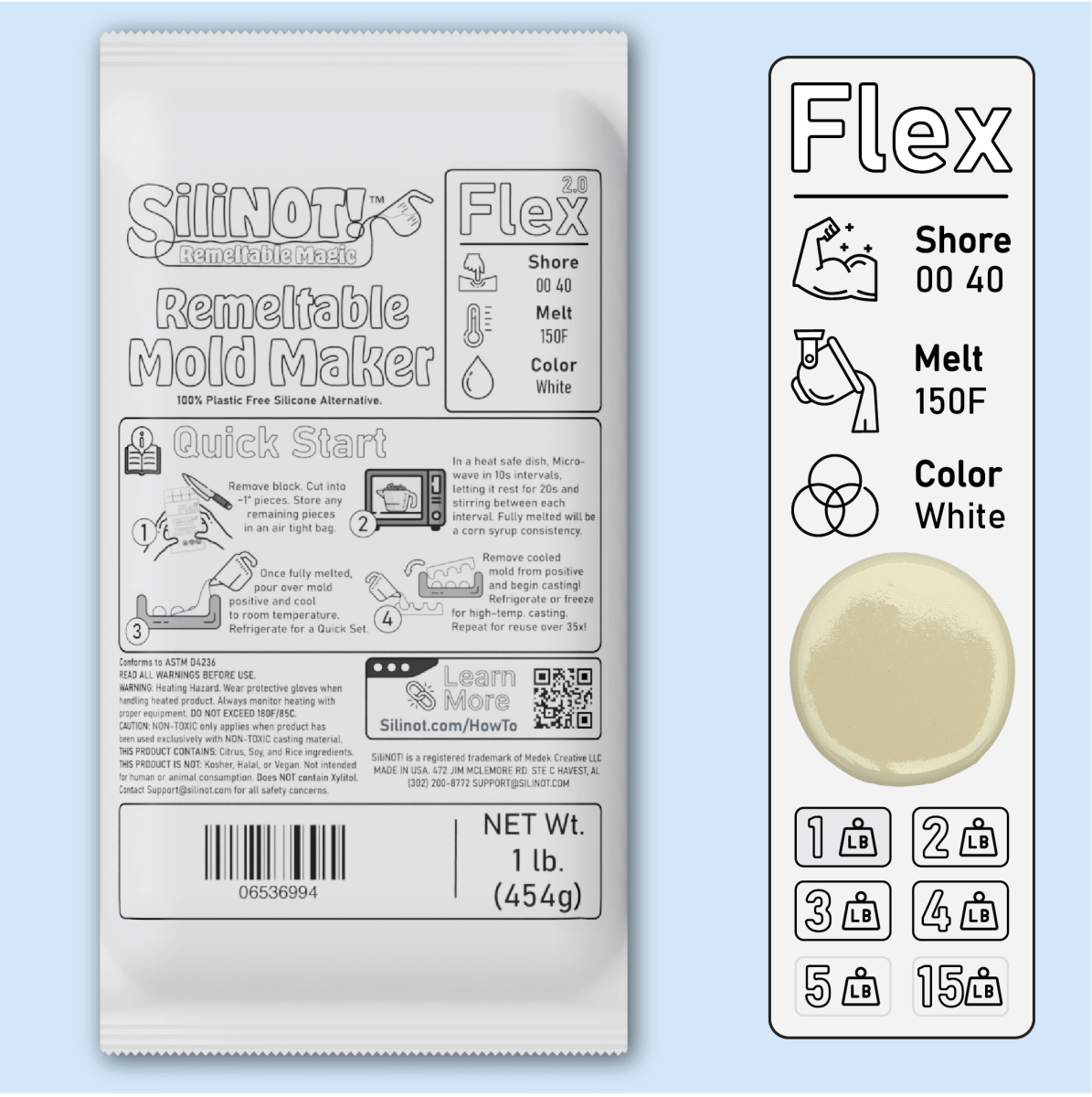 SiliNOT! Flex 2.0 | Remeltable Silicone Free Mold Maker
