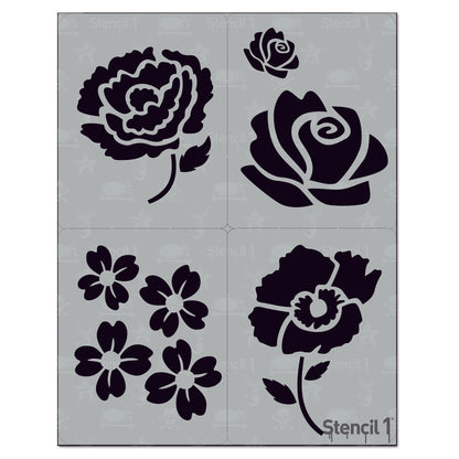Flower Stencil 4-Pack
