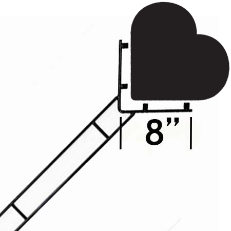 Garden Stake with Precut Heart Combo