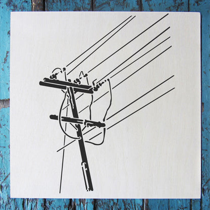 Power Lines Stencil – Small (5.75″x6″)