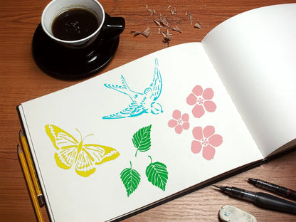 Spring Stencil 4-pack