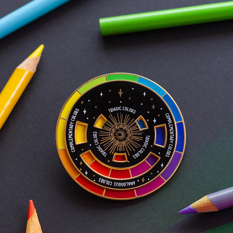 The Original Color Wheel© Interactive Spinner Enamel Pin