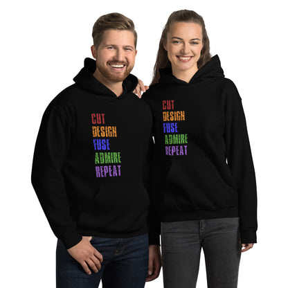 Cut Design Fuse Admire Repeat Unisex Hoodie