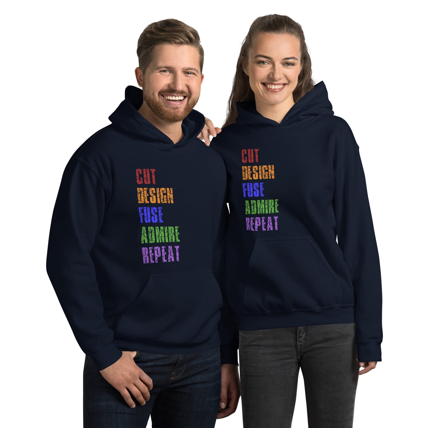 Cut Design Fuse Admire Repeat Unisex Hoodie