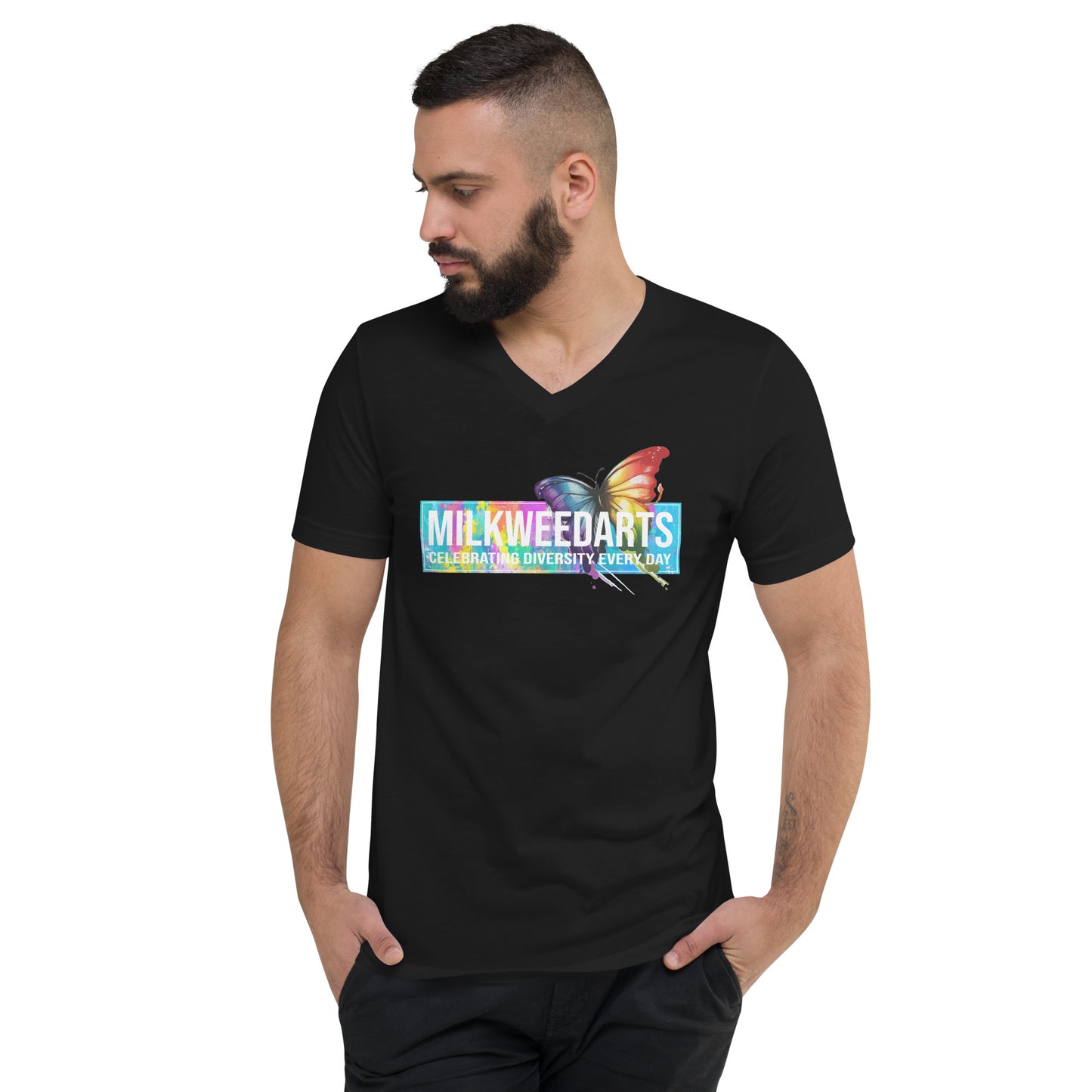 2024 Milkweed Arts Pride Unisex V-Neck