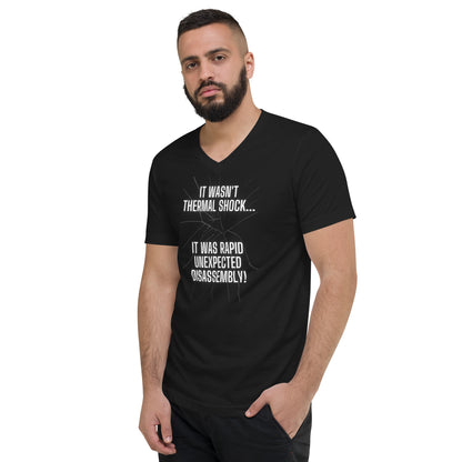 Rapid Unexpected Disassembly! Unisex V-Neck