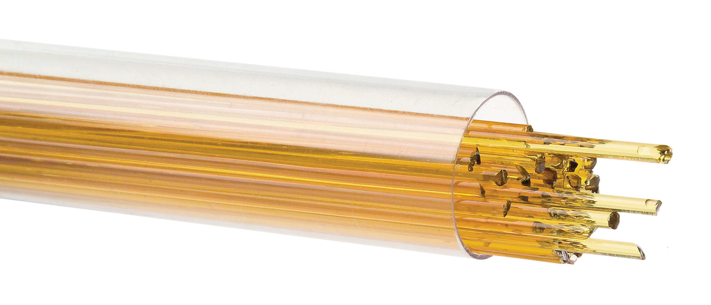 Medium Amber Transparent Stringer/Ribbon (1137), Fusible, by the Tube