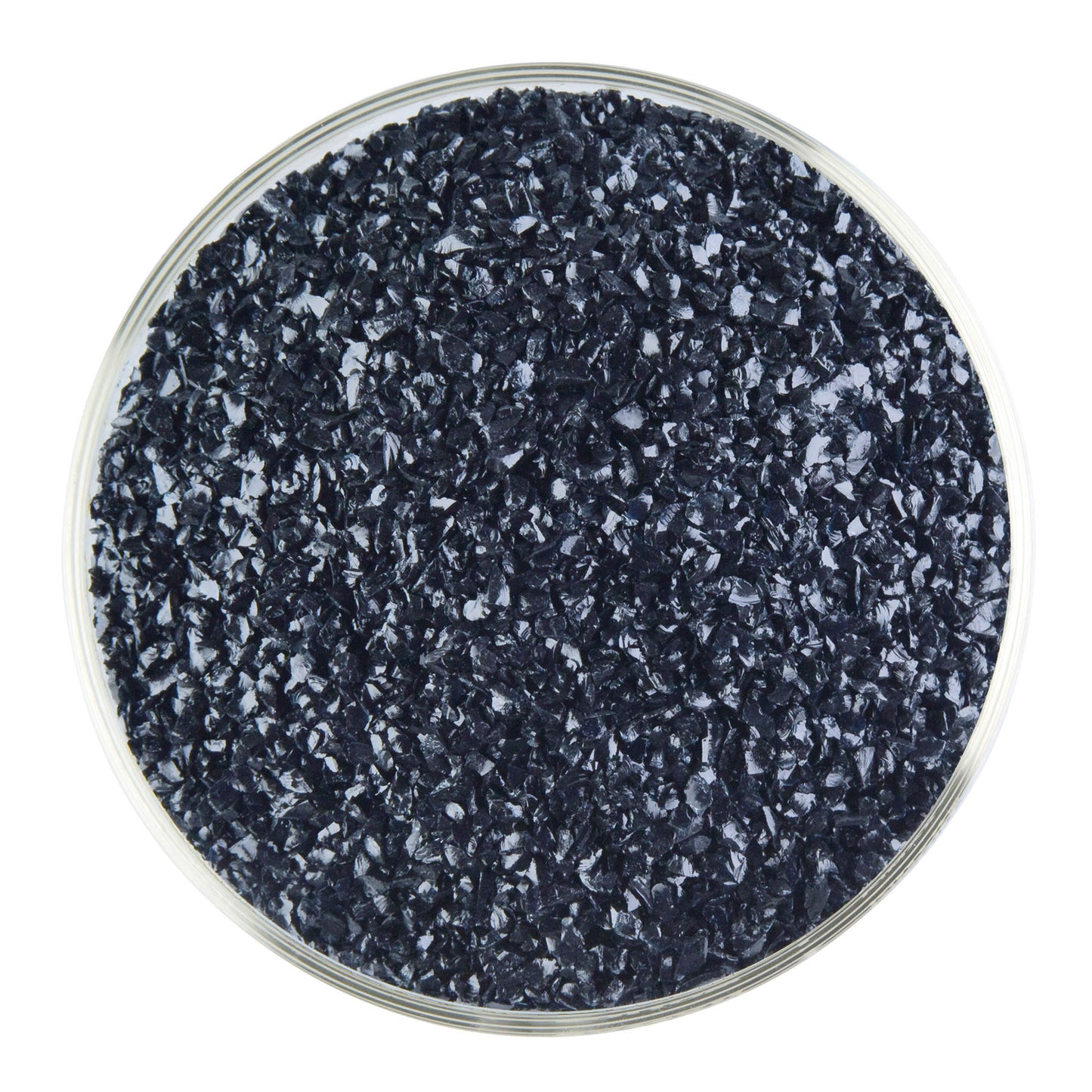 Aventurine Blue Transparent Frit (1140), Fusible, 5 oz. jar