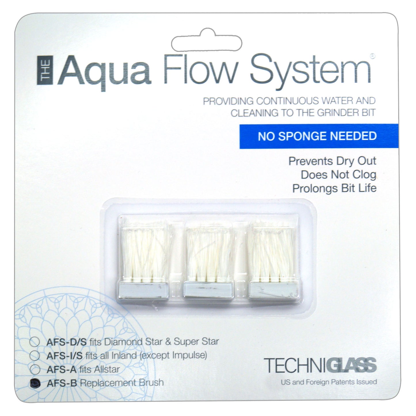 Aqua Flow System Replacement Brushes - 3 Pack