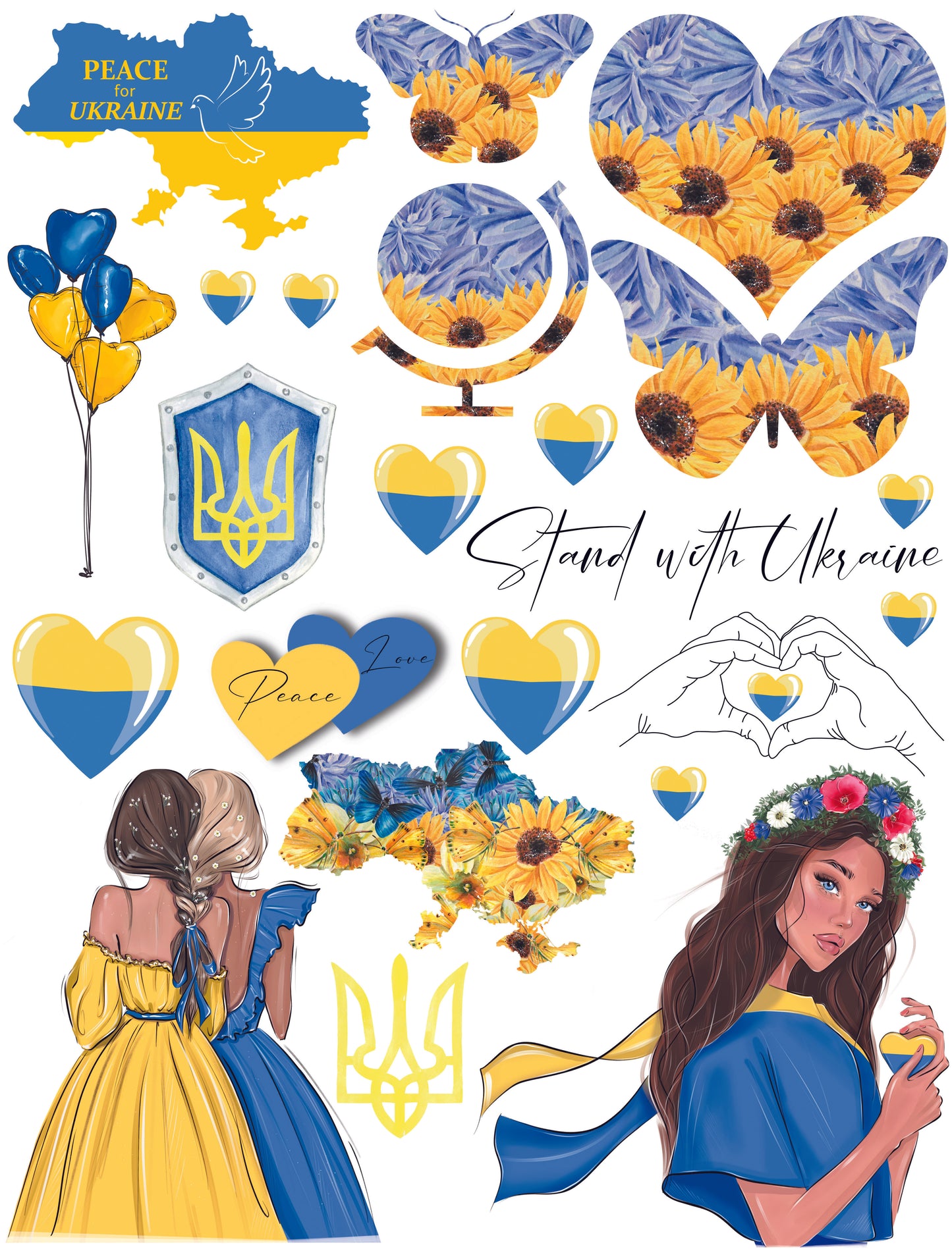 Support Ukraine Full Color Decals